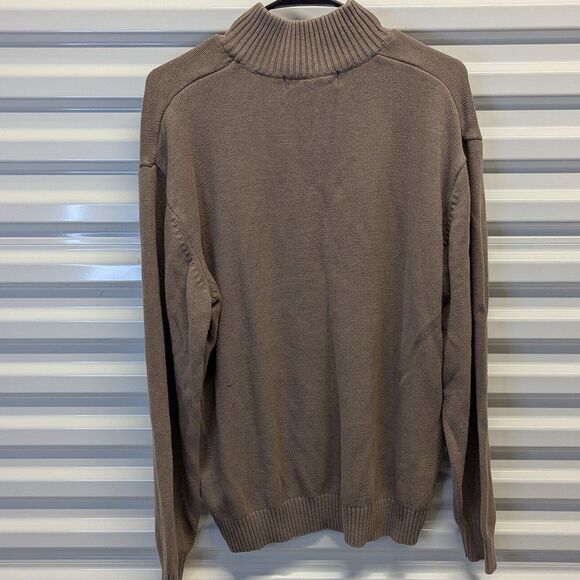 U.S. Polo Assn Men's Size XL Brown 1/4 Zip Pullover Sweater - Picture 2 of 7